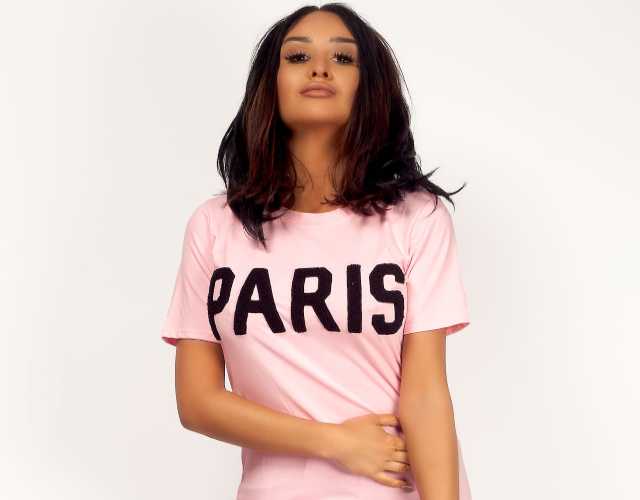 pink black paris applique t shirt 1 2 31