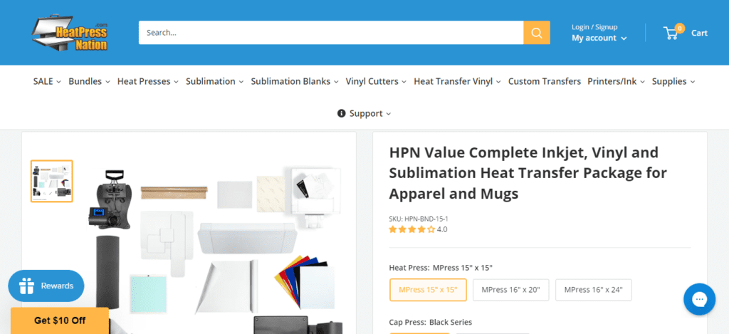 HPN Value Complete Inkjet Vinyl and Sublimation Heat Transfer Packag
