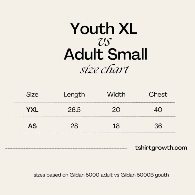 Youth XL vs Adult Small (What's the Difference?)